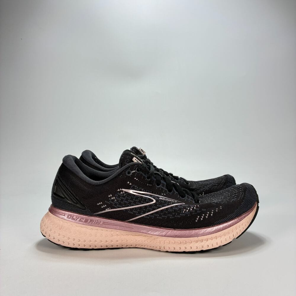 Brooks Glycerin 19 Black Ombre Metallic Running Shoes 1203431D074 Women's Sz 8.5